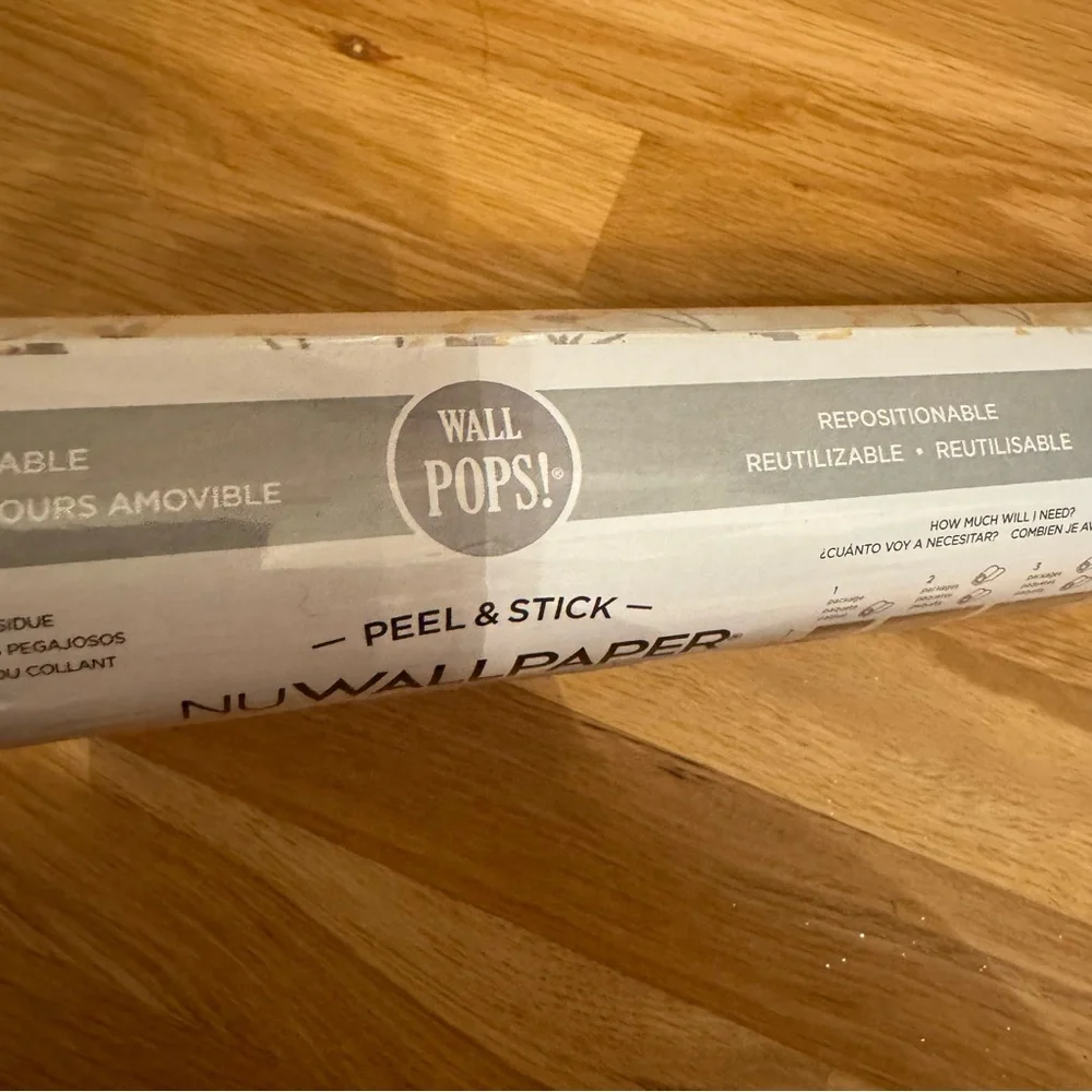 1 Roll NuWallpaper Yellow Wethersfield Peel and Stick Wallpaper